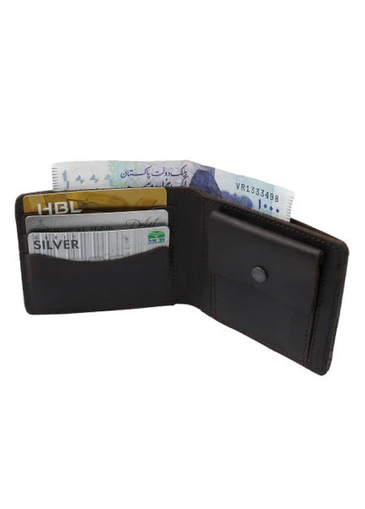 Vintage by Jild Mens Genuine Vintage Leather Wallet-CHARCOAL BLACK - Wallets Collection