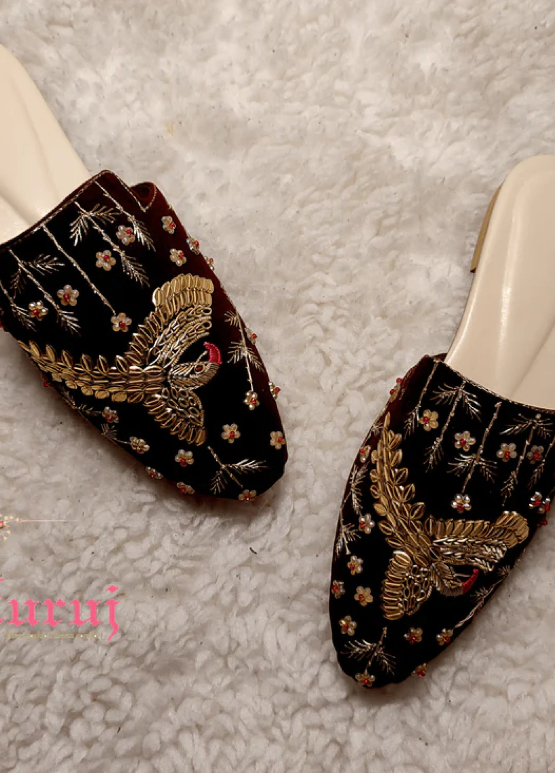 Zuruj Festive Style  Mules  ML-94-Black