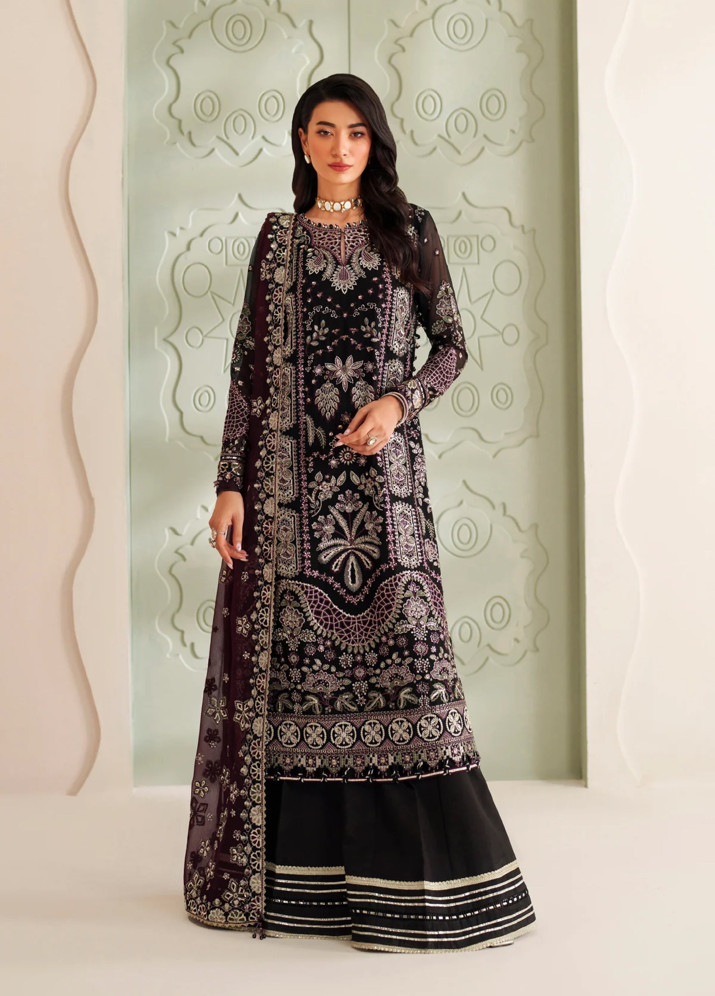 Xenia Formal Unstitched Luxury Chiffon Suits 3 Piece XE25FL Tuhi - Formals Collection