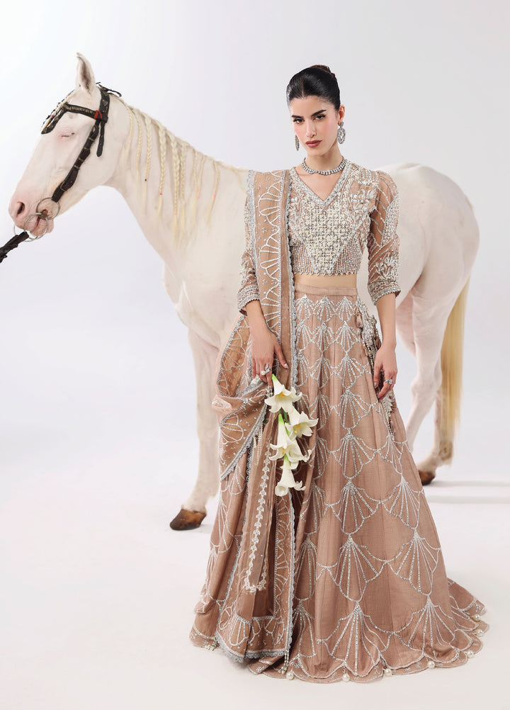 Lamore by Sardinia Unstitched Luxury Hand Work Organza 3 peice SRD25LH D-6 Silk Whisper - Formals Collection