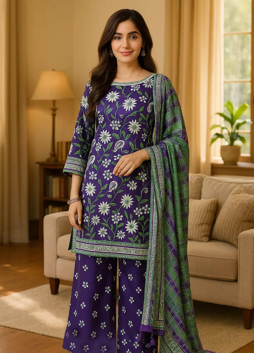 Salitex Unstitched Women Printed Lawn 3 Piece SUNS7ASI171 - Summer Collection
