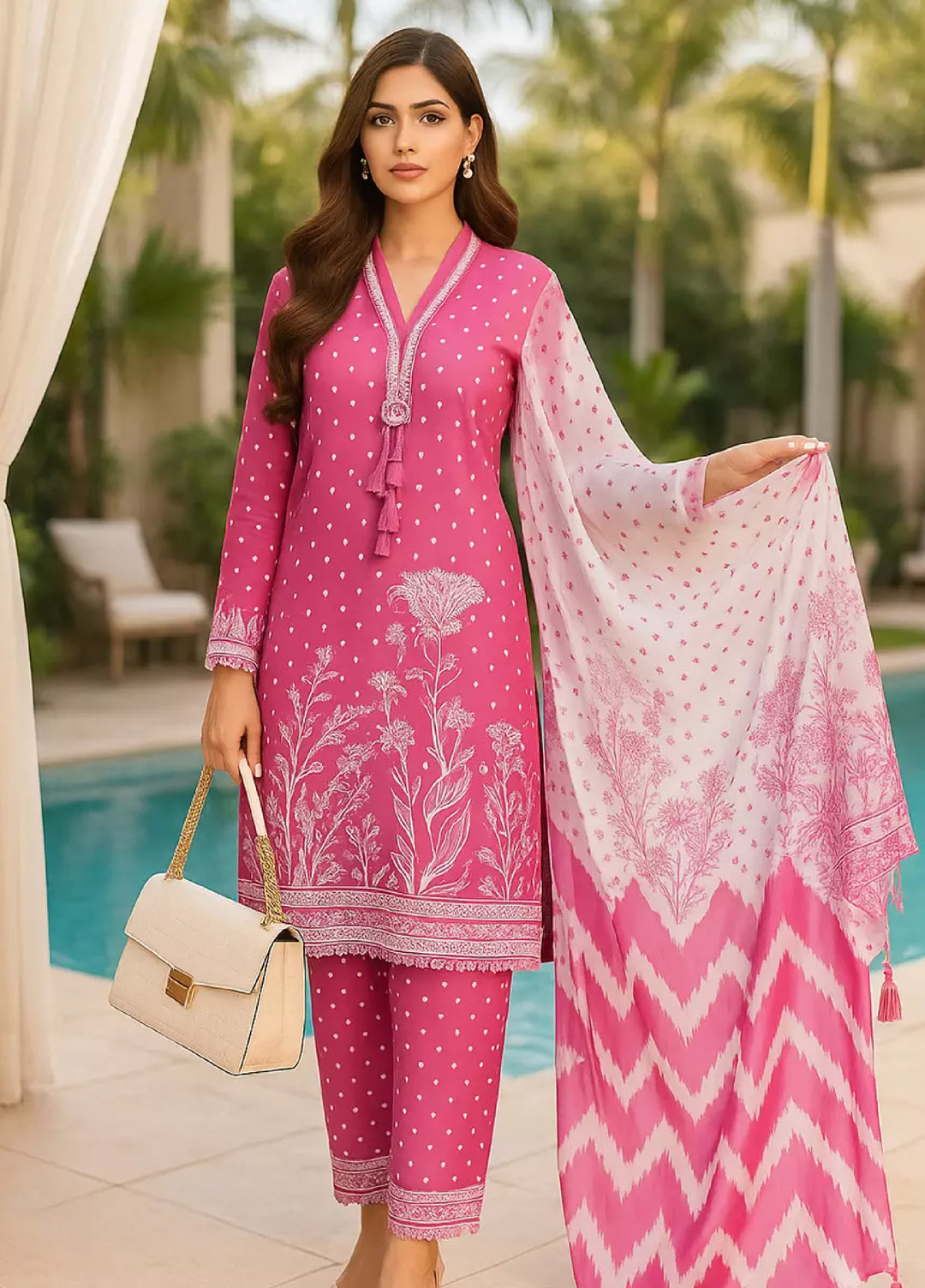Salitex Unstitched Women Printed Lawn 3 Piece SUNS7ASI169 - Summer Collection