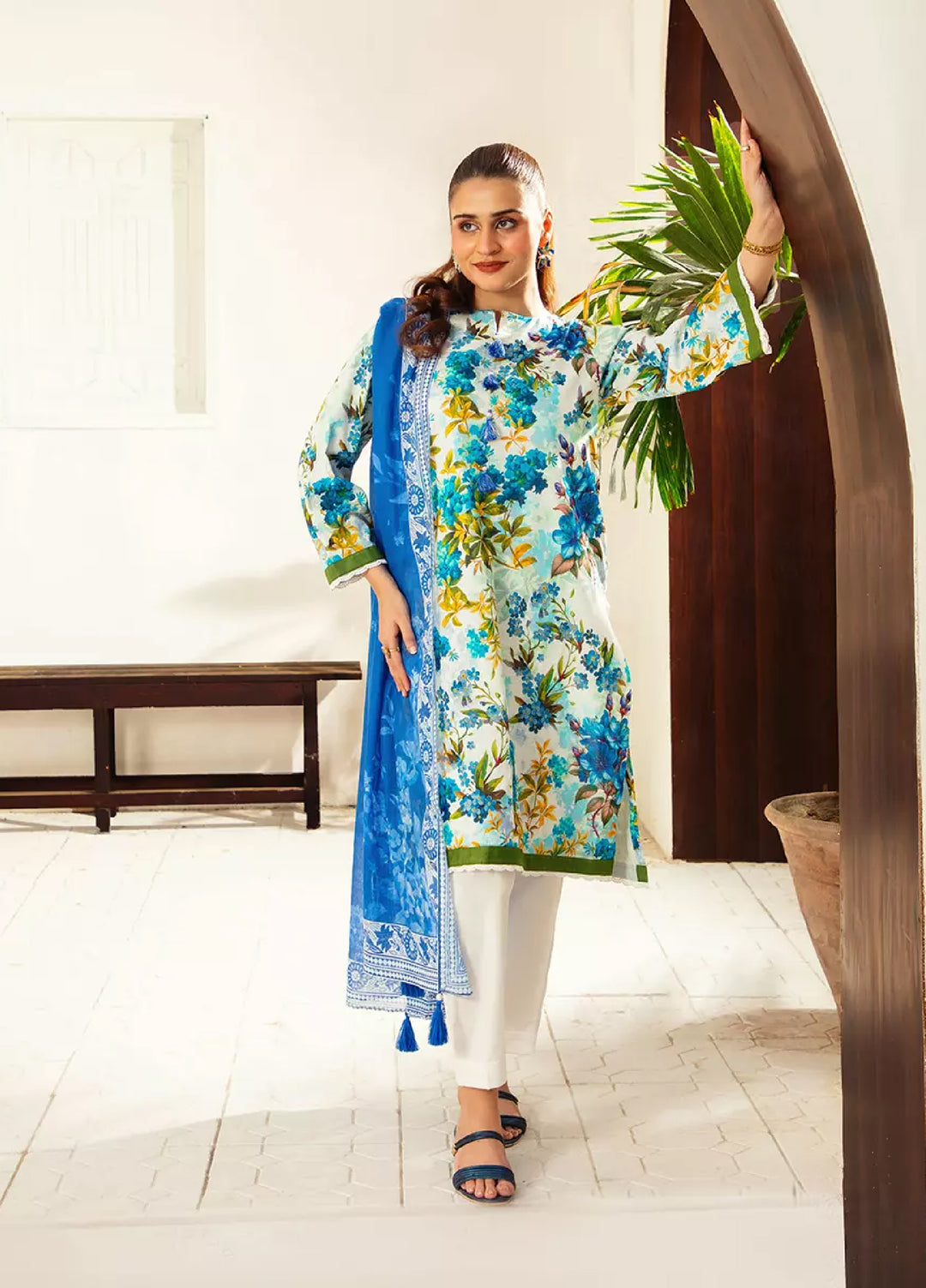 3PC Unstitched Doria Cambric Printed Suit (P283)