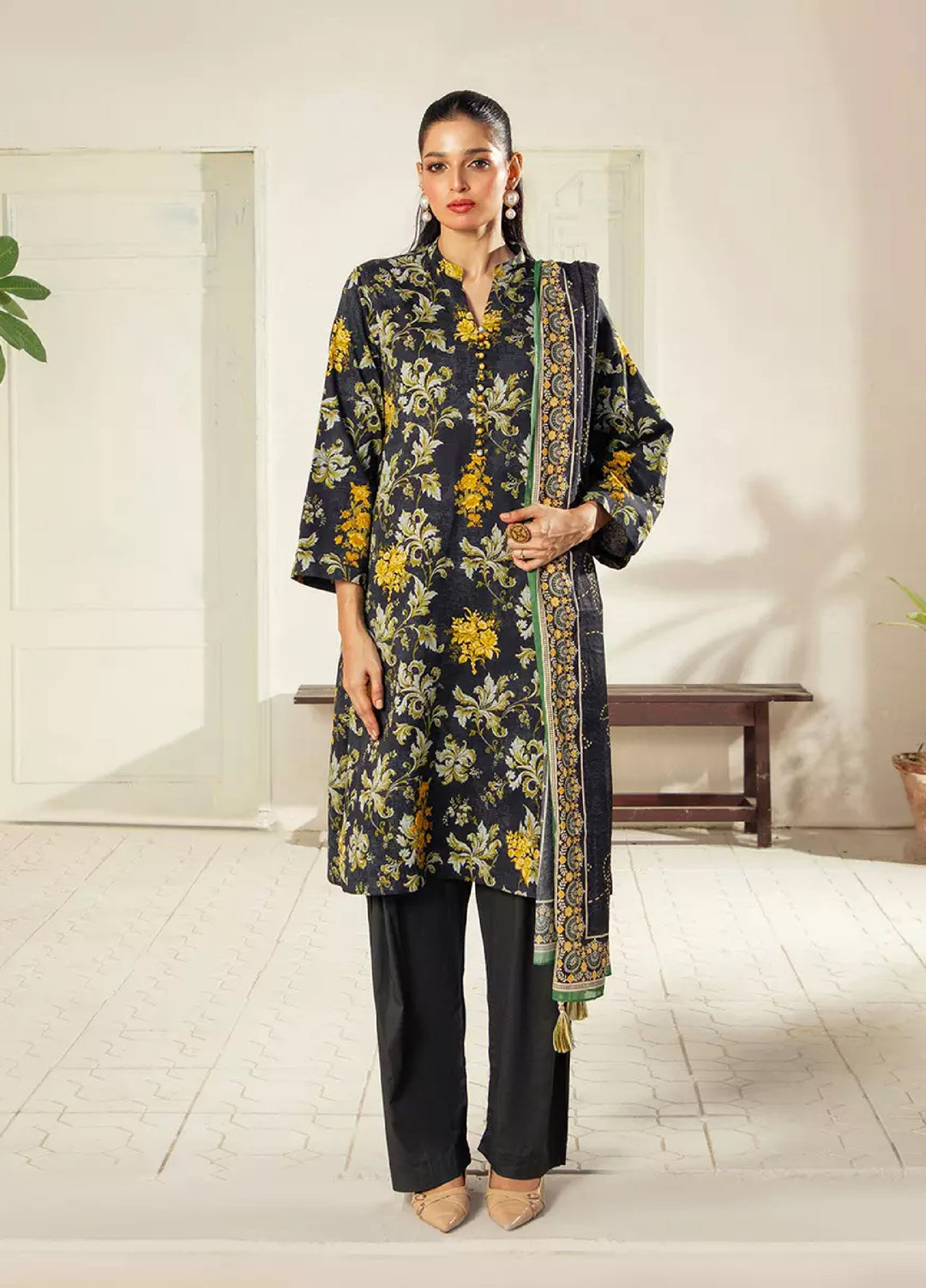 3PC Unstitched Doria Cambric Printed Suit (P288)