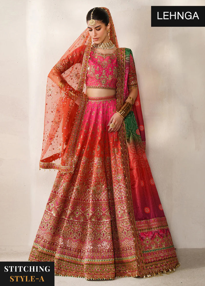 Chantelle by Baroque Unstitched Embroidered Raw Silk 3 peice BQ25CF V14- D 03 - Formals Collection