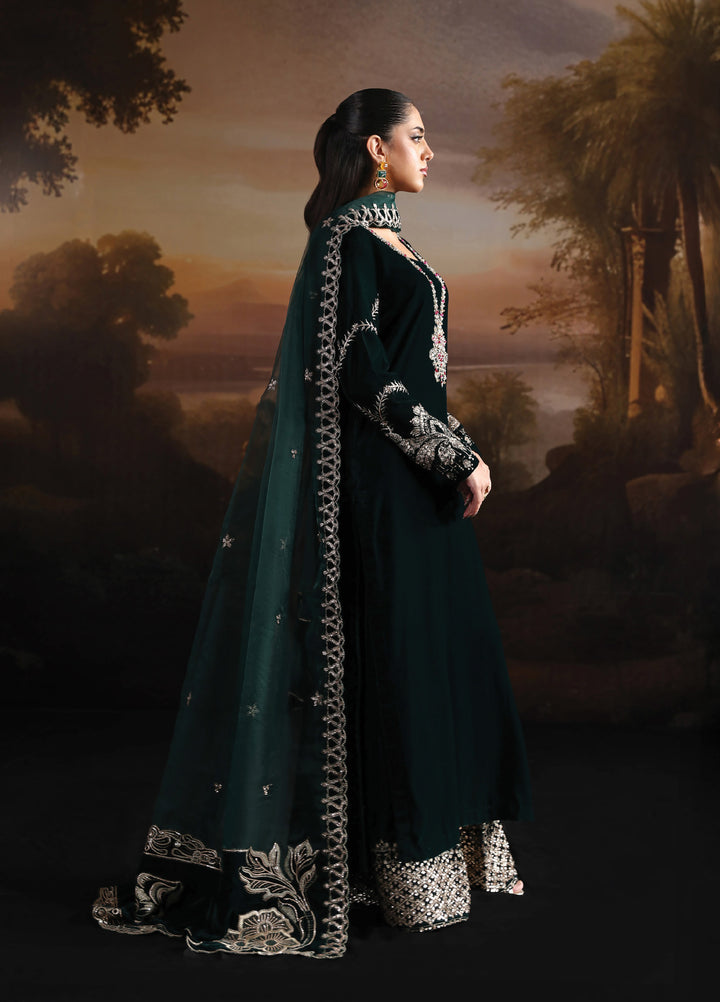 Lamour by Alizeh Fashion Unstitched Velvet Embroidered Suits 3 Piece AFB25LV D-03 Vinni - Festive Collection