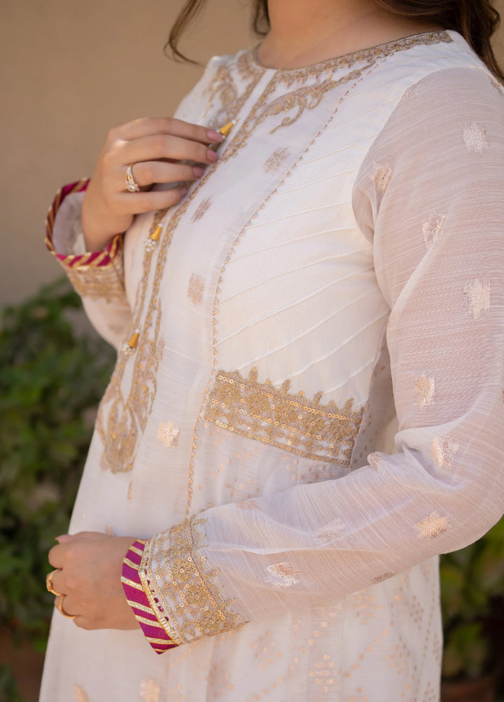 Omal by Komal Mera Eid Ka Jora Women Banarsi Paper Cotton 3 Piece Pret Suit Chandni - Festive Collection