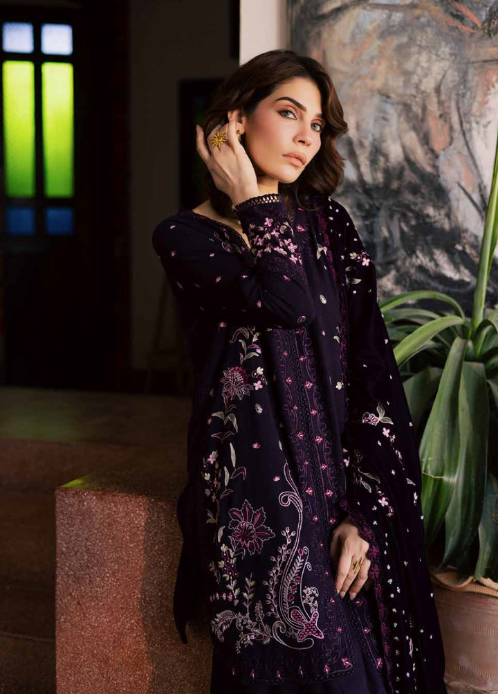 Nureh Exclusive Unstitched Luxury Leather Peach Embroidered Suits 3 Piece NU25LV NE-182 - Festive Collection