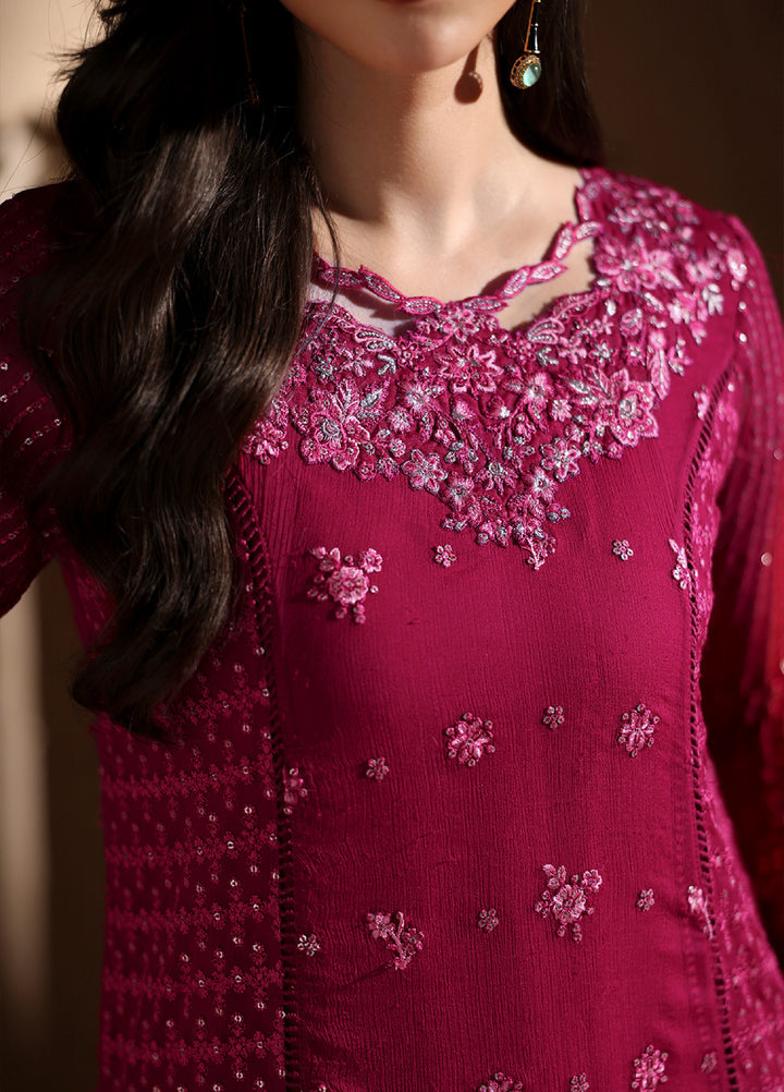 Luxe by Azure Unstitched Chiffon Embroidered Suits 3 Piece AZ25LF Amoura - Festive Collection