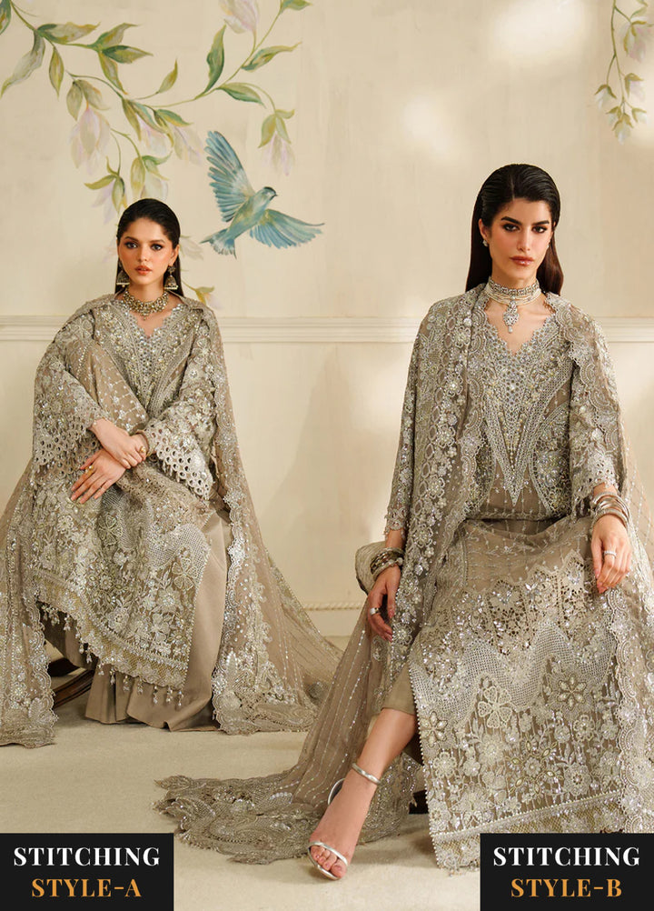 Chantelle by Baroque Unstitched Embroidered Organza 3 peice BQ25CF V14- D 08 - Formals Collection