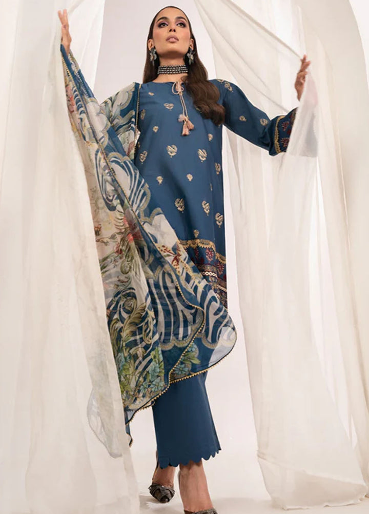 Autumn Echo by Meerak Pret Embroidered Cambric 3 Piece Suit Nureh