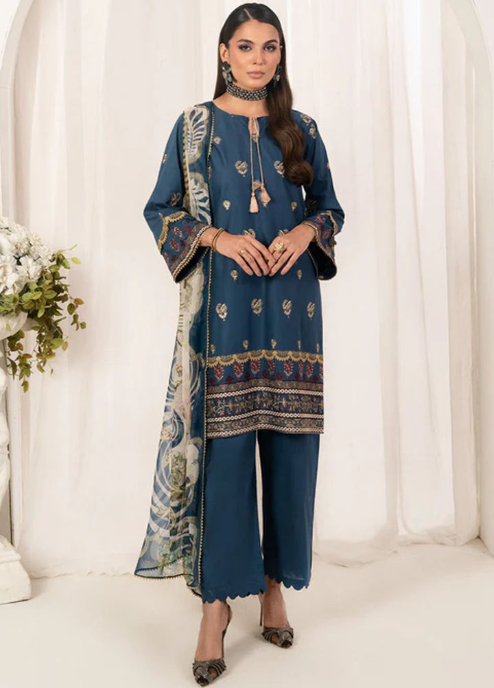 Autumn Echo by Meerak Pret Embroidered Cambric 3 Piece Suit Nureh