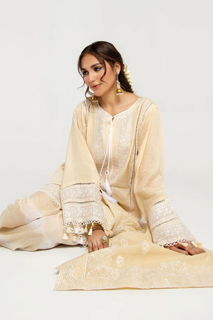 Arif Ashraf Pret Embroidered Viscose Blend 3 Piece Suit Kehwai