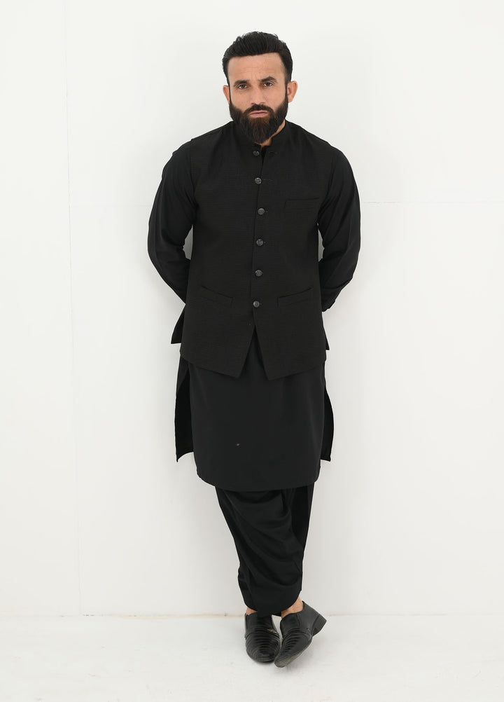 Ethnic Wear by Alif Yay Pret Plain Blended 3 Piece Suit AY-016