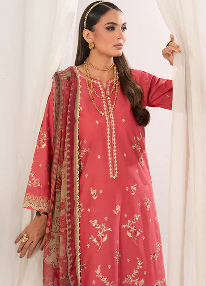 Autumn Echo by Meerak Pret Embroidered Cambric 3 Piece Suit Reem