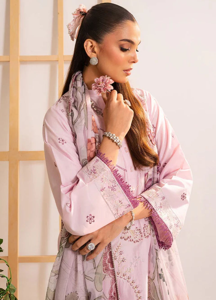 Autumn Echo by Meerak Pret Embroidered Cambric 3 Piece Suit Haniya