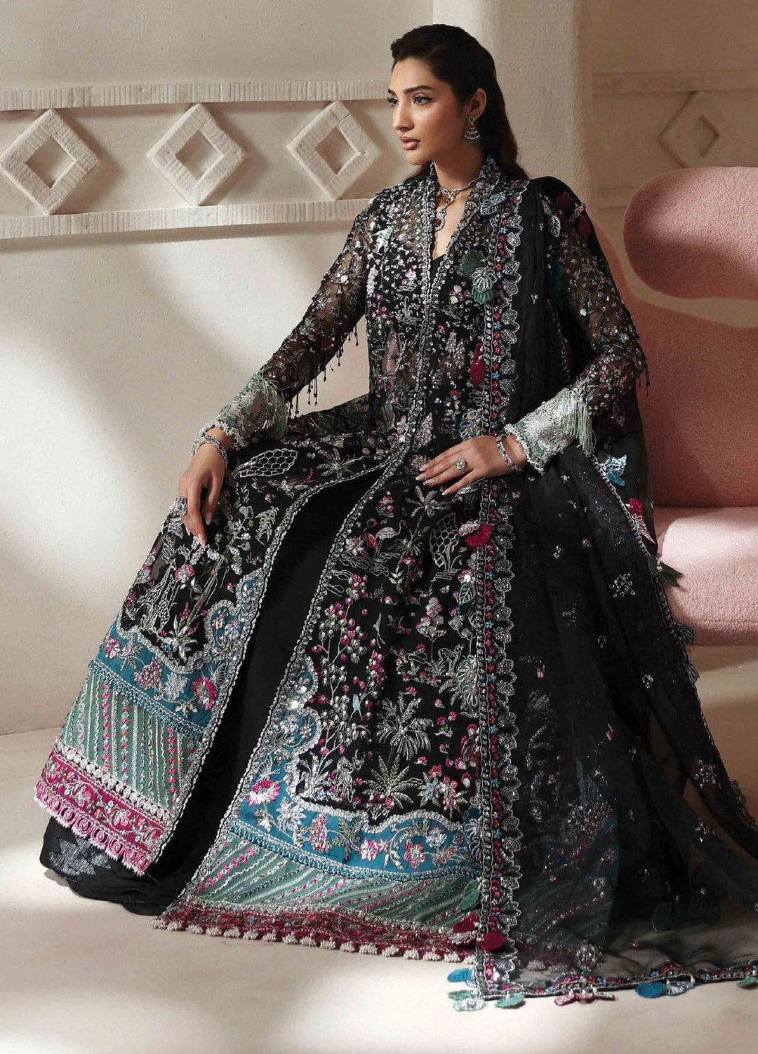Lilianne by Republic Womenswear Embroidered Organza Suits Unstitched 3 Piece RW25LW D-04 Auriane - Wedding Collection