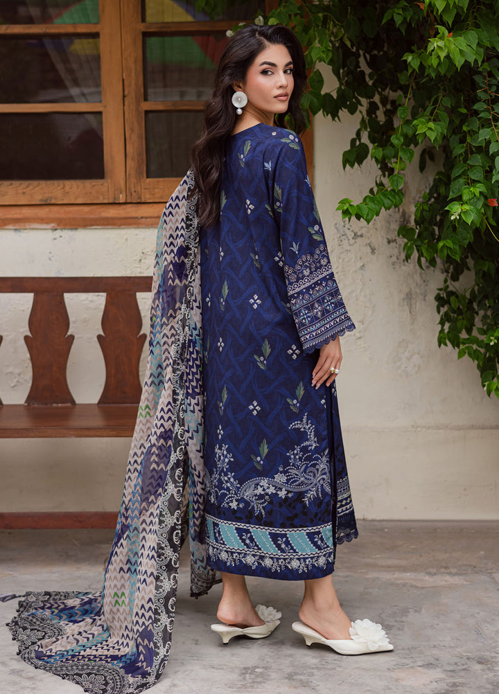 Nureh Printed Slub Linen Suits Unstitched 3 Piece NU25VL SP-167 - Winter Collection