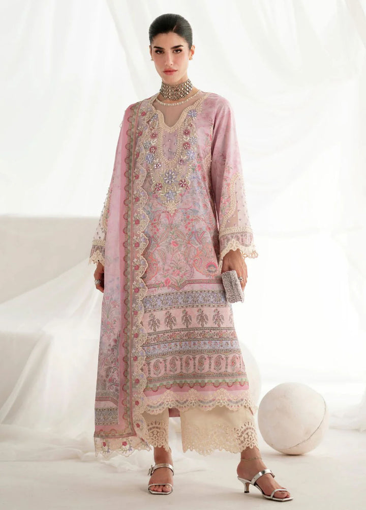 Garden Whisper by Ajr couture Embroidered Silk Suits Unstitched 3 Piece AJR25GWAJR-PS-05 Serenya - Formals Collection