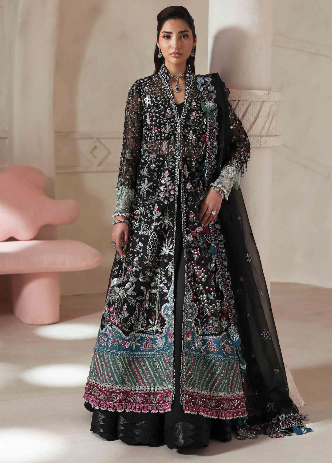 Lilianne by Republic Womenswear Embroidered Organza Suits Unstitched 3 Piece RW25LW D-04 Auriane - Wedding Collection