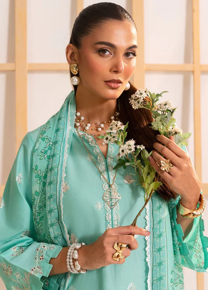 Autumn Echo by Meerak Pret Embroidered Cambric 3 Piece Suit Sanya