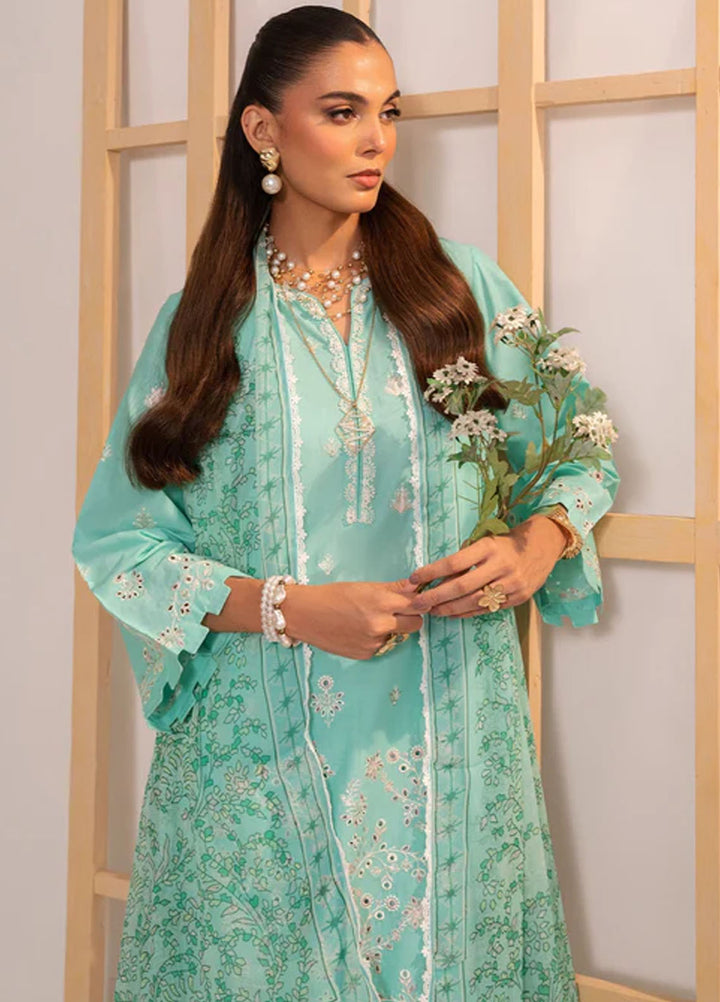 Autumn Echo by Meerak Pret Embroidered Cambric 3 Piece Suit Sanya