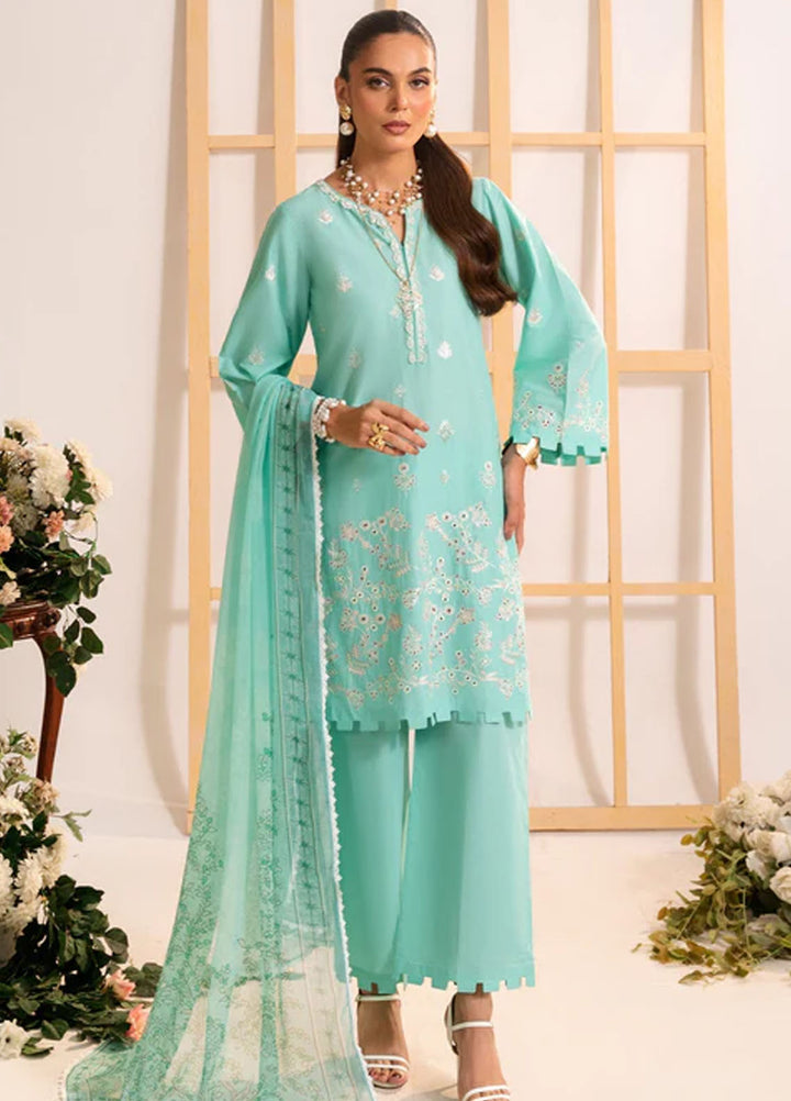 Autumn Echo by Meerak Pret Embroidered Cambric 3 Piece Suit Sanya