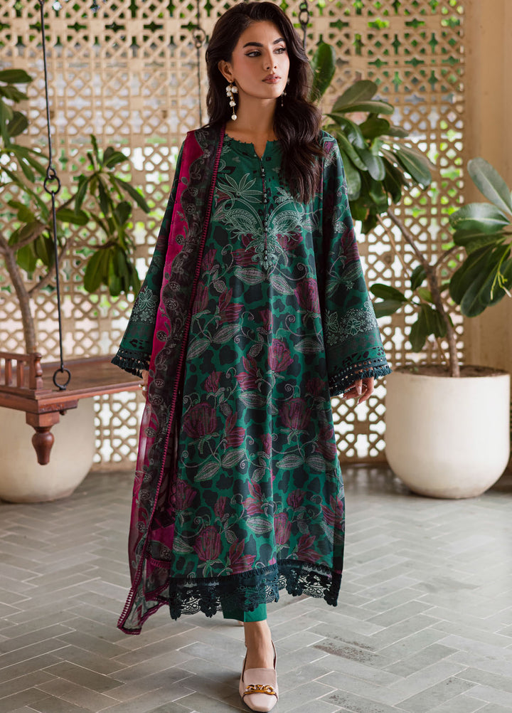 Nureh Printed Slub Linen Suits Unstitched 3 Piece NU25VL SP-163 - Winter Collection