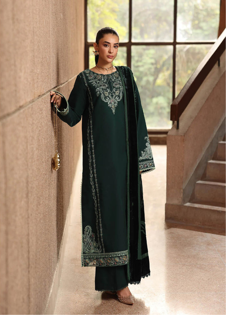 Rajbari Premium Unstitched Peach Winter Shawl Exclusive Embroidered Suits 3 Piece RB25PW D-9 - Winter Collection
