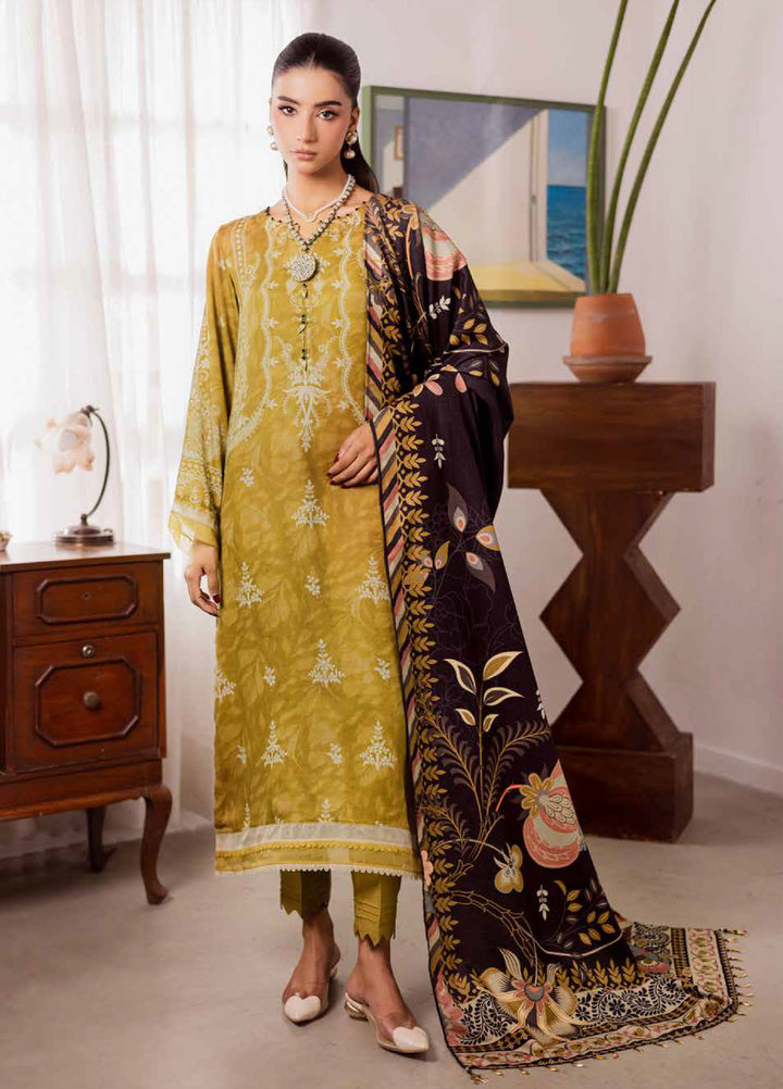 Signature Prints by Nureh Unstitched Linen Jacquard Suits 3 Piece NU25LJ SP-189 - Winter Collection