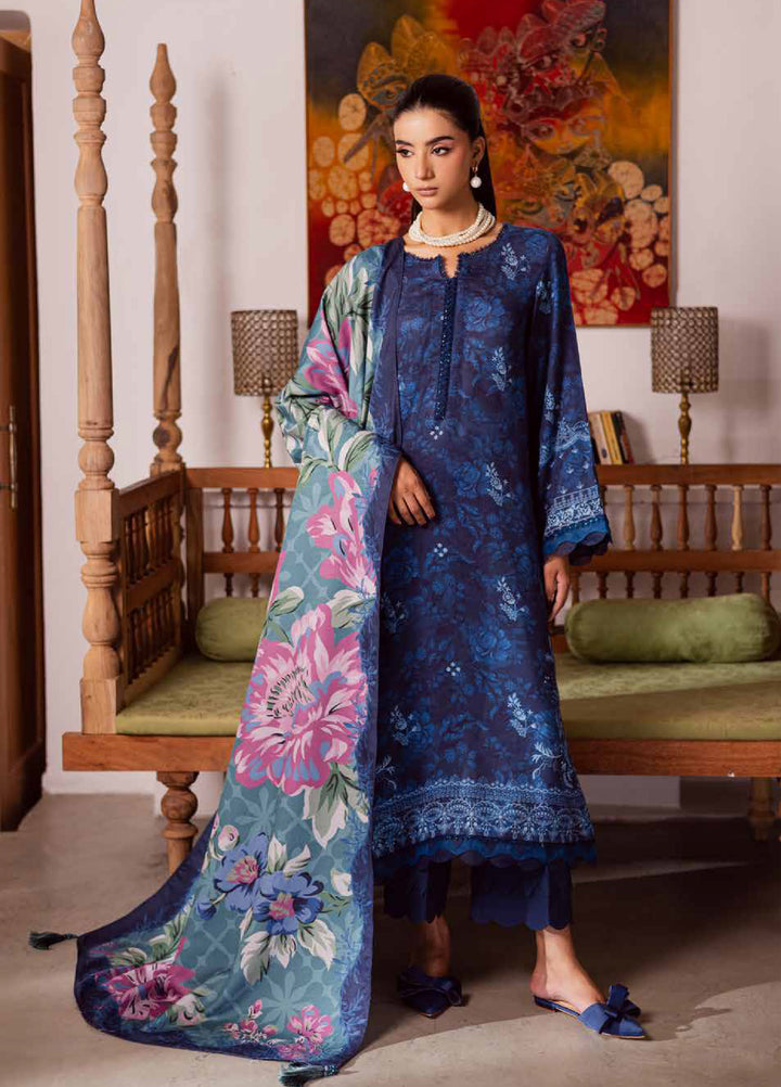 Signature Prints by Nureh Unstitched Linen Jacquard Suits 3 Piece NU25LJ SP-188 - Winter Collection