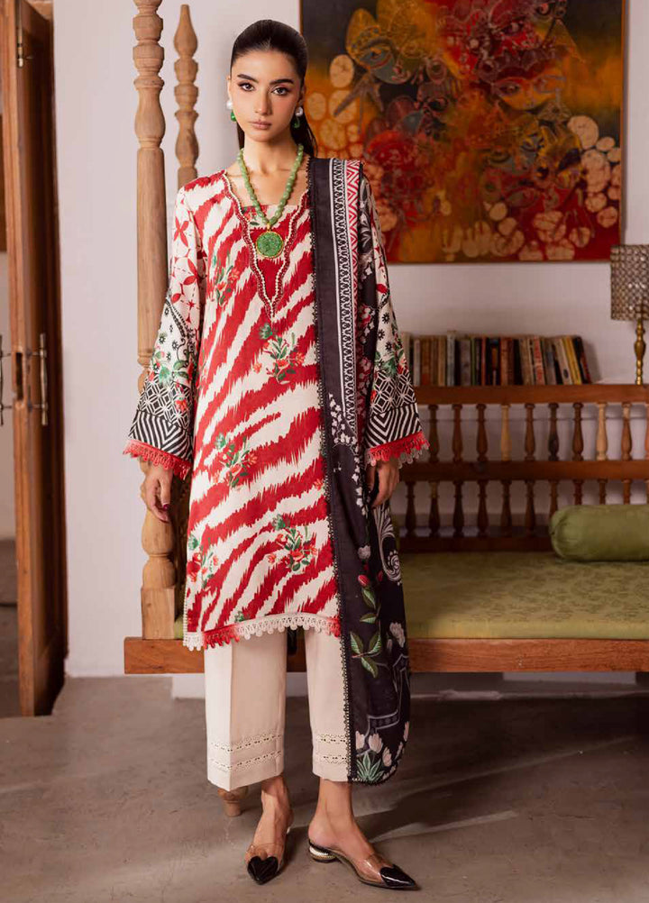 Signature Prints by Nureh Unstitched Linen Jacquard Suits 3 Piece NU25LJ SP-192 - Winter Collection