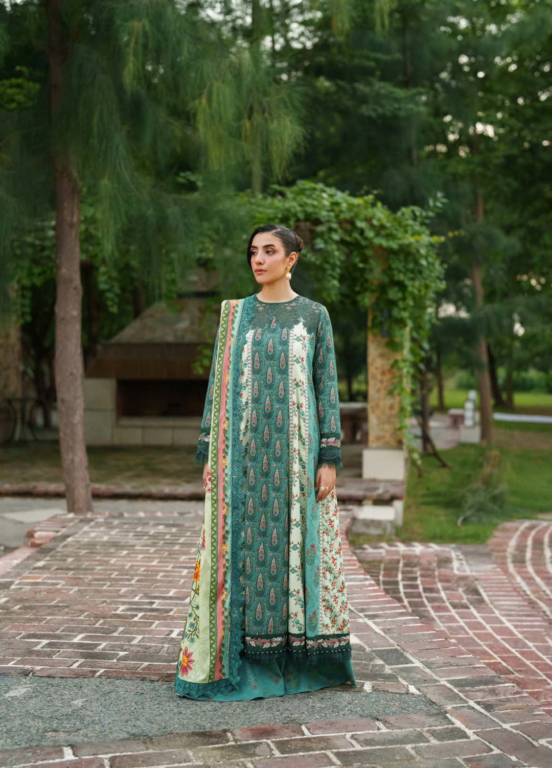 Meraki by Asifa And Nabeel Unstitched Viscose Embroidered Suits 3 Piece AN25MW ANM-08-Botanical Breeze - Winter Collection