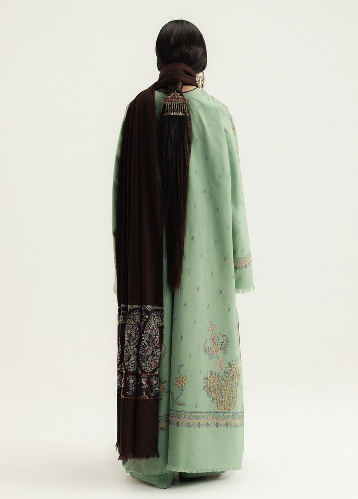 Zara Shahjahan Unstitched Winter Karandi Embroidered Suits 3 Piece CZS25WC D4-Keran - Winter Collection