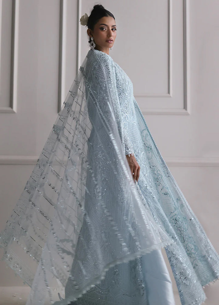 Threads And Motifs Women Pret Net Embroidered Jacket With Skirt & Dup 3 Piece 9830.6 - Formals Collection