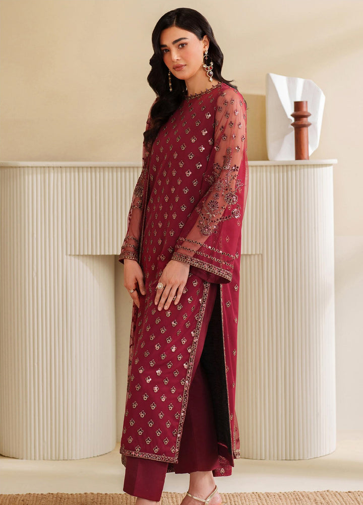 Roohi By Zarif Unstitched Formal Embroidered Net Suits 4 Piece ZRF25RF RFE-03 Afrah - Formals Collection