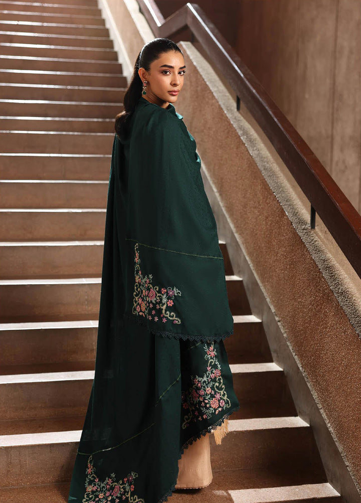 Rajbari Premium Unstitched Peach Winter Shawl Exclusive Embroidered Suits 3 Piece RB25PW D-7 - Winter Collection