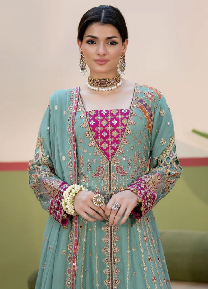 Sahellian by Meerak Women Pret Luxury Chiffon 4 Piece Bannu - Formals Collection