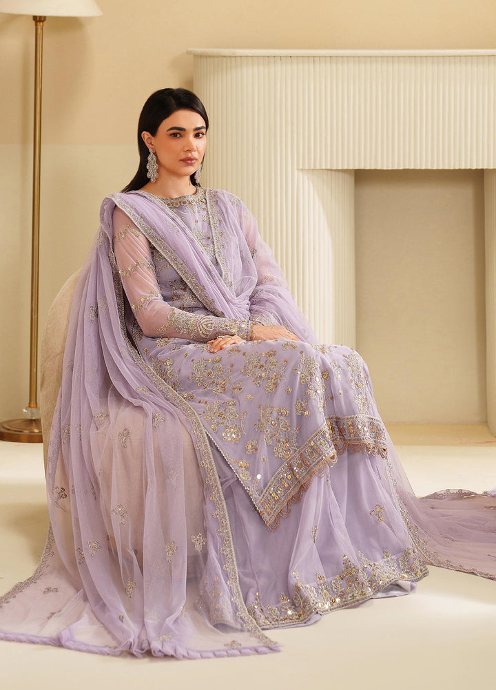 Roohi By Zarif Unstitched Formal Embroidered Net Suits 4 Piece ZRF25RF RFE-04 Sirha - Formals Collection