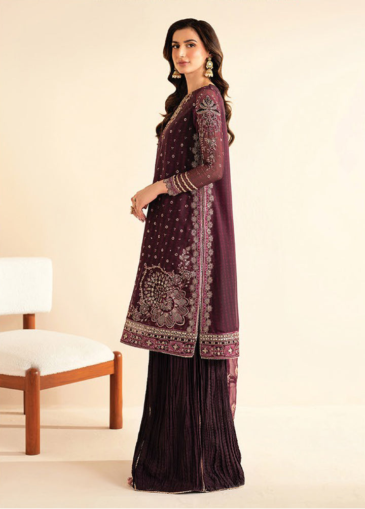 Xenia Formals Unstitched Embroidered Chiffon 3 Piece Suits XE25FU D-08 Tiya - Formal Collection