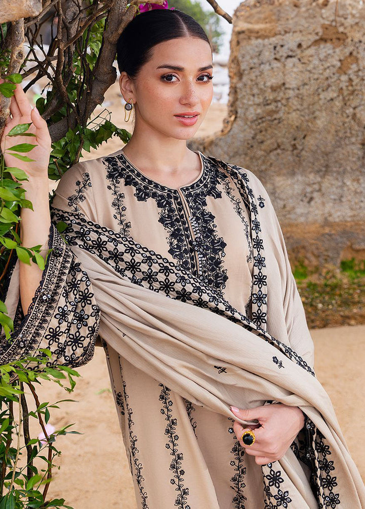 Cross Stitch Embroidered Cotton Satin Suits Unstitched 3 Piece CS25SU Woven Grace - Winter Collection
