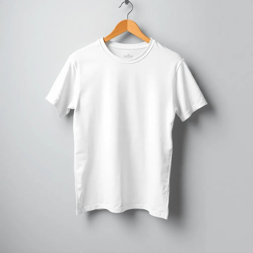 Tee Zania Men's Plain Plain White Cotton TZ - 010 - T-shirts Collection