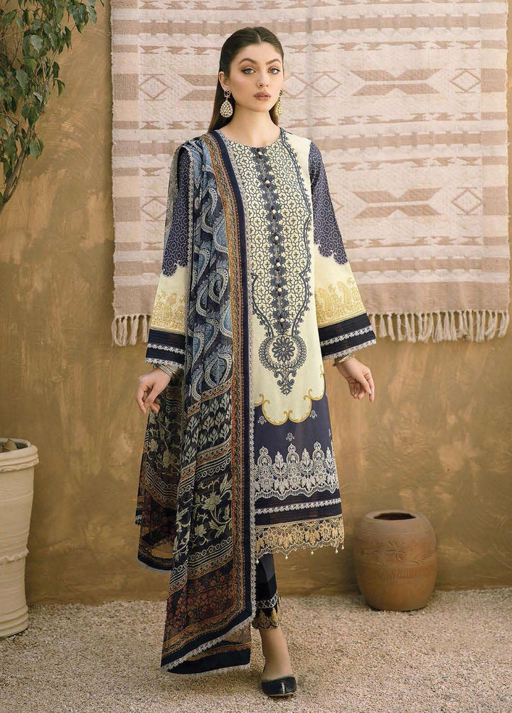 Aabyaan Embroidered Lawn Suits Unstitched 3 Piece ABY21E 02 Kashish - Eid Collection