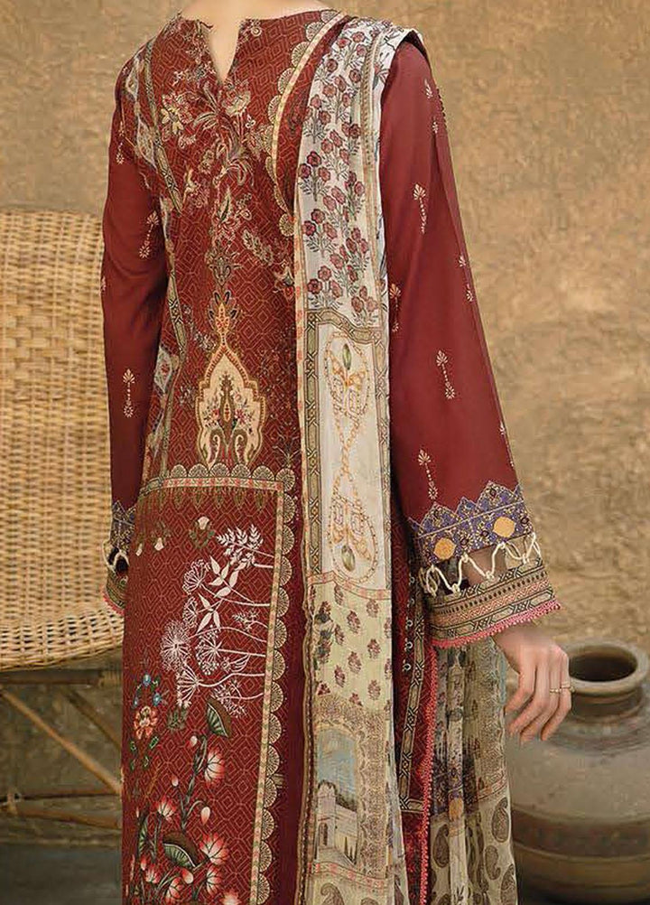 Aabyaan Embroidered Lawn Suits Unstitched 3 Piece ABY21E 05 Shafaq - Eid Collection