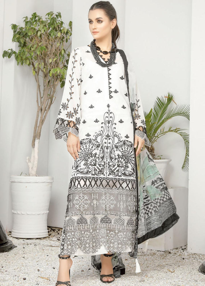 Aafreen by Riaz Arts Embroidered Chikankari Lawn Suits Unstitched 3 Piece RA21ABW AF-90 - Summer Collection