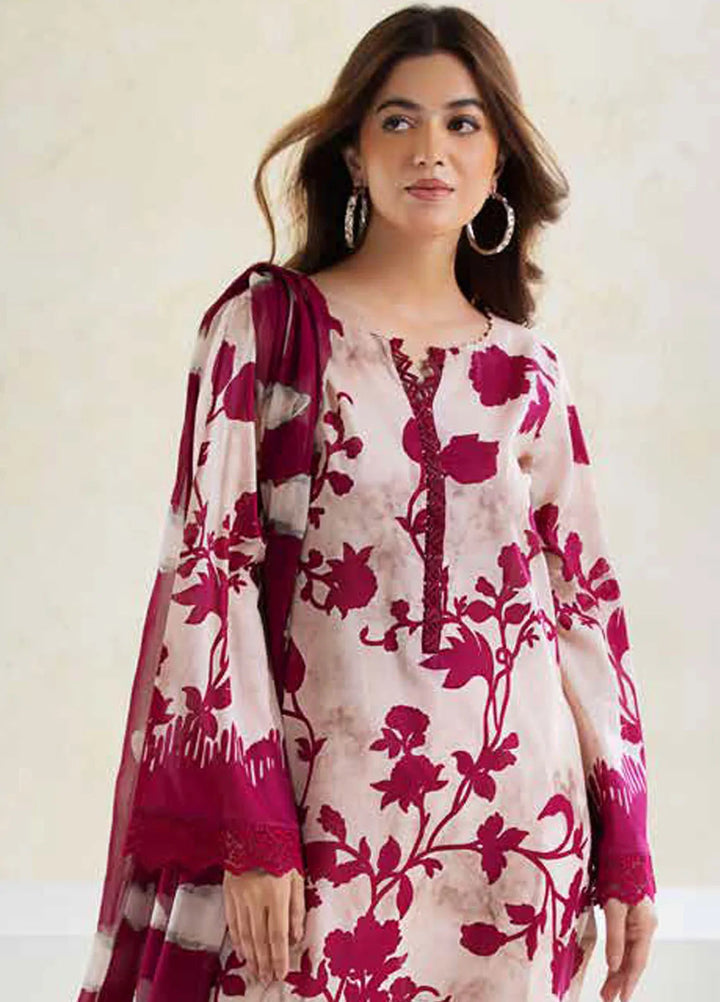 Aafreen By Riaz Arts Chikankari Lawn Suit Unstitched 3 Piece RA24A AF-83 - Summer Collection