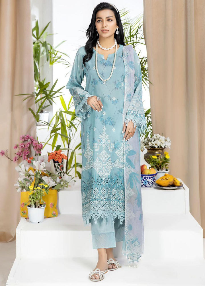 Aafreen By Riaz Arts Embroidered Chikankari Suits Unstitched 3 Piece RA23CK AF-42 - Summer Collection