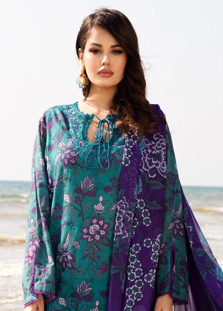 Aafreen by Riaz Arts Embroidered Lawn Suit Unstitched 3 Piece RA25LL AF-176 - Summer Collection