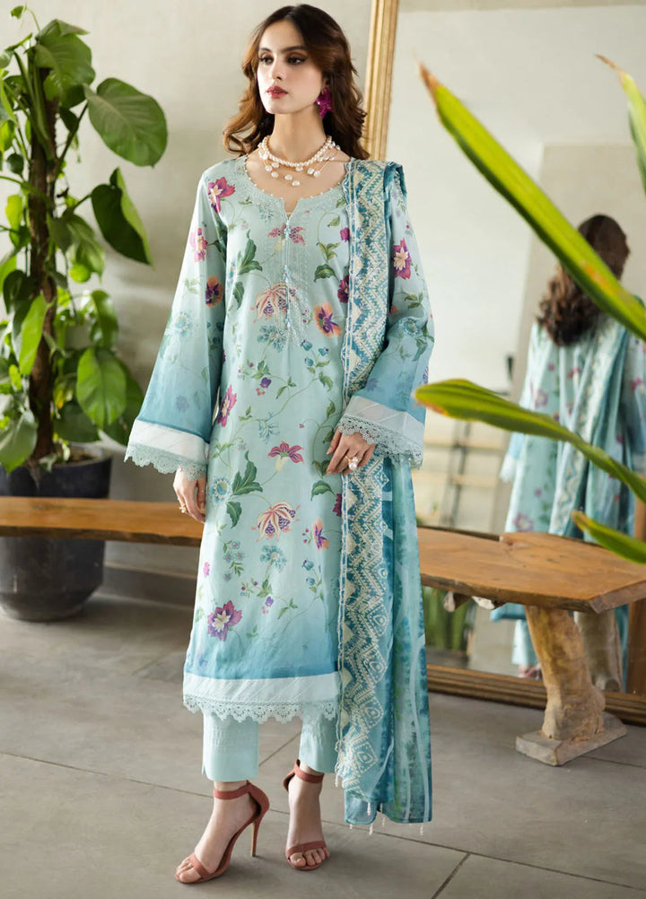 Aafreen by Riaz Arts Embroidered Lawn Suits Unstitched 3 Piece RA25AE AF-166 - Summer Collection