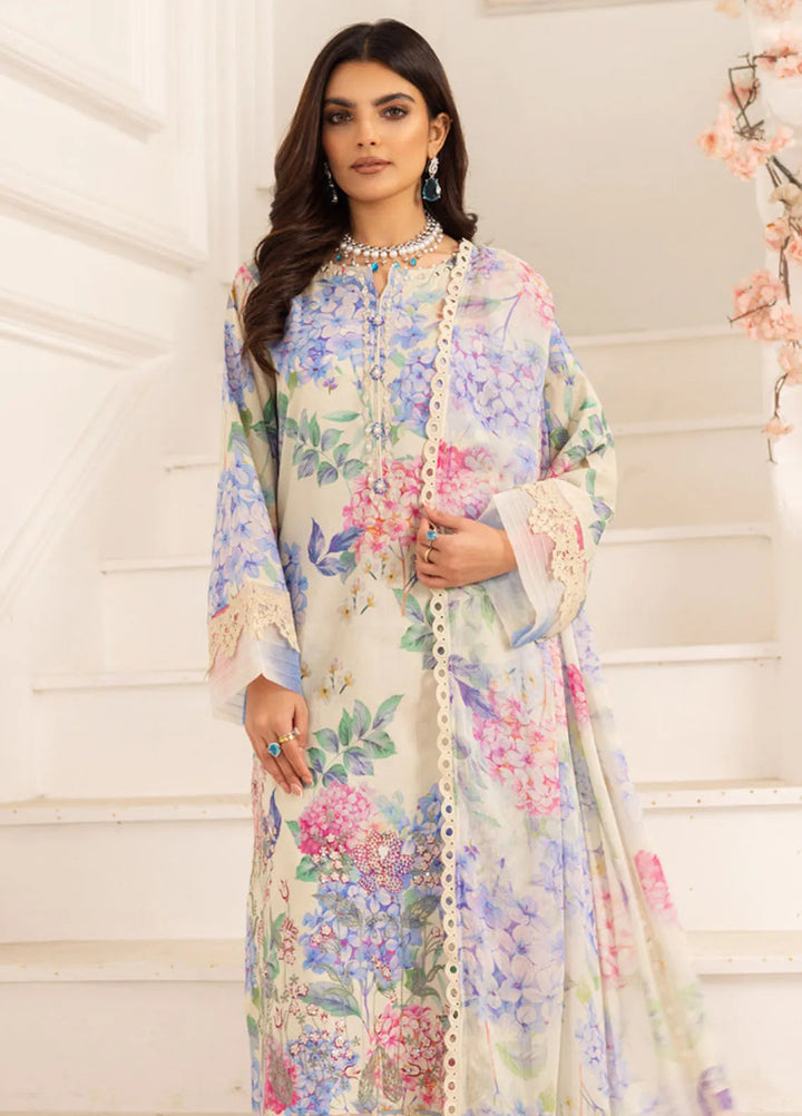 Aafreen by Riaz Arts Embroidered Lawn Suits Unstitched 3 Piece RA25EL AF-192 - Summer Collection